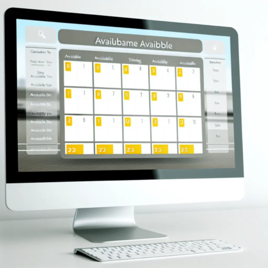 Desktop view of Car Wish Best service availability calendar