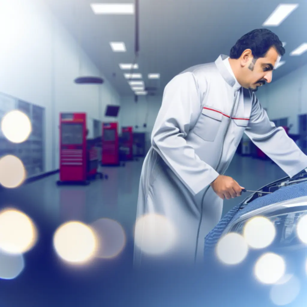 Technician performing a detailed quality assurance inspection