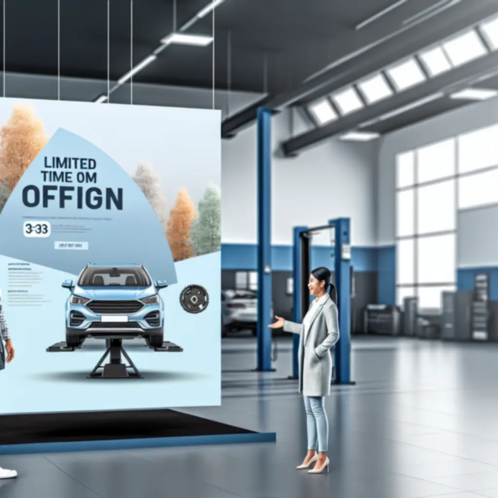 Seasonal automotive service offer banner at Car Wish Best